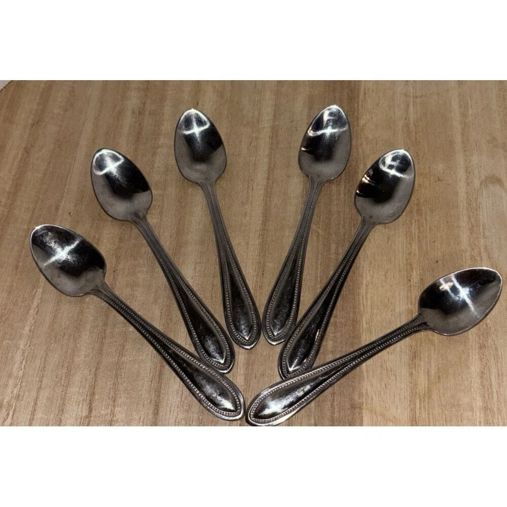 International Demitasse Coffee Espresso Spoons Set 6 Stainless Steel 5 Inches